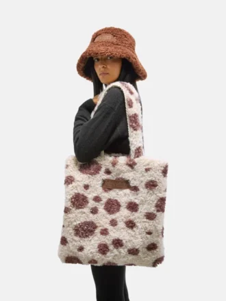 Bolso tote marrón de pelo