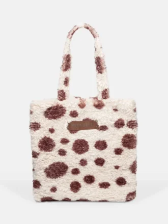 Bolso tote marrón de pelo