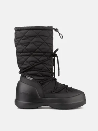 Botas altas acolchadas Mezzaluna en negro