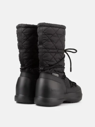 Botas altas acolchadas Mezzaluna en negro