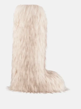 Botas altas blancas de pelo sintético Icon Yeti de Jacquemus + Moon Boot