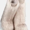 Botas altas blancas de pelo sintético Icon Yeti de Jacquemus + Moon Boot