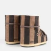Botas de fieltro a rayas Icon Low Beige de Jacquemus + Moon Boot