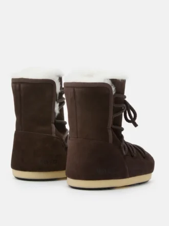 Botas Evx de ante marrón oscuro y piel de oveja