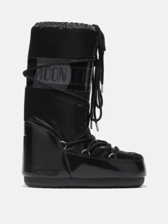 Botas Icon Glance de satén negro