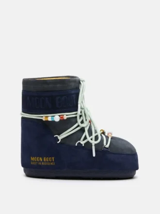 Botas Icon Low de ante con abalorios en color medianoche y gris de Moon Boot x Guest in Residence