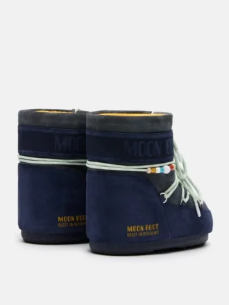 Botas Icon Low de ante con abalorios en color medianoche y gris de Moon Boot x Guest in Residence