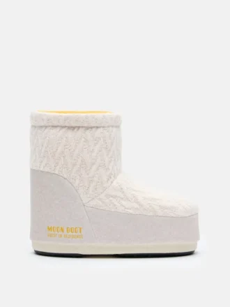 Botas Moon Boot X Guest in Residence Icon Low sin cordones en tejido de punto color arena
