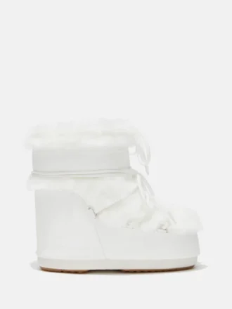 Botines Icon Low de pelo sintético blanco