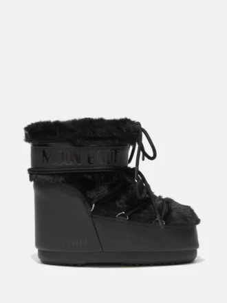 Botines Icon Low de pelo sintético negro