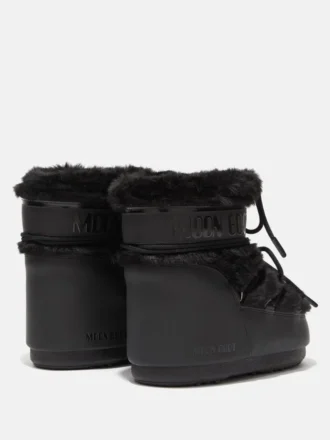 Botines Icon Low de pelo sintético negro
