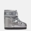 Botines Icon Low Glance de satén plateado