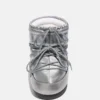 Botines Icon Low Glance de satén plateado