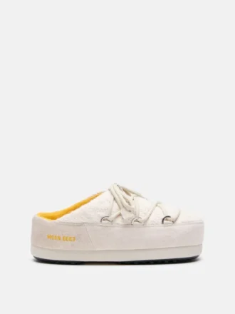 Mules de punto Moon Boot X Guest in Residence Evx White Sand